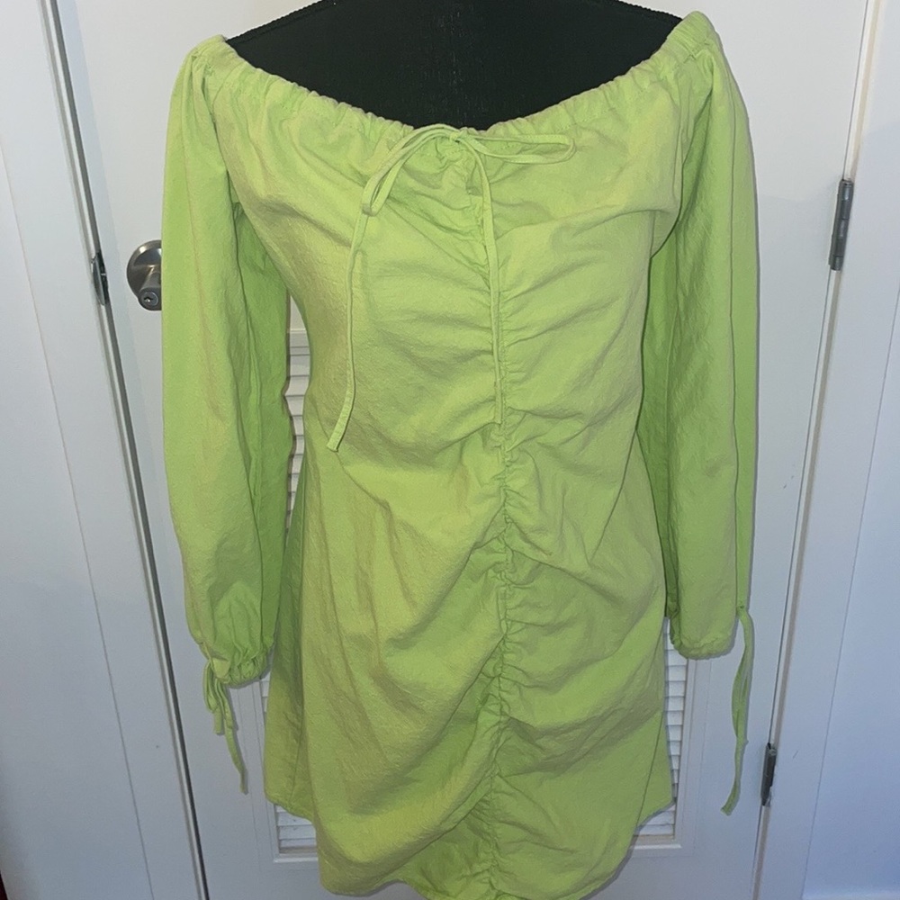 ASOS Drawstring Mini Dress Size 10 - Picture 6 of 9